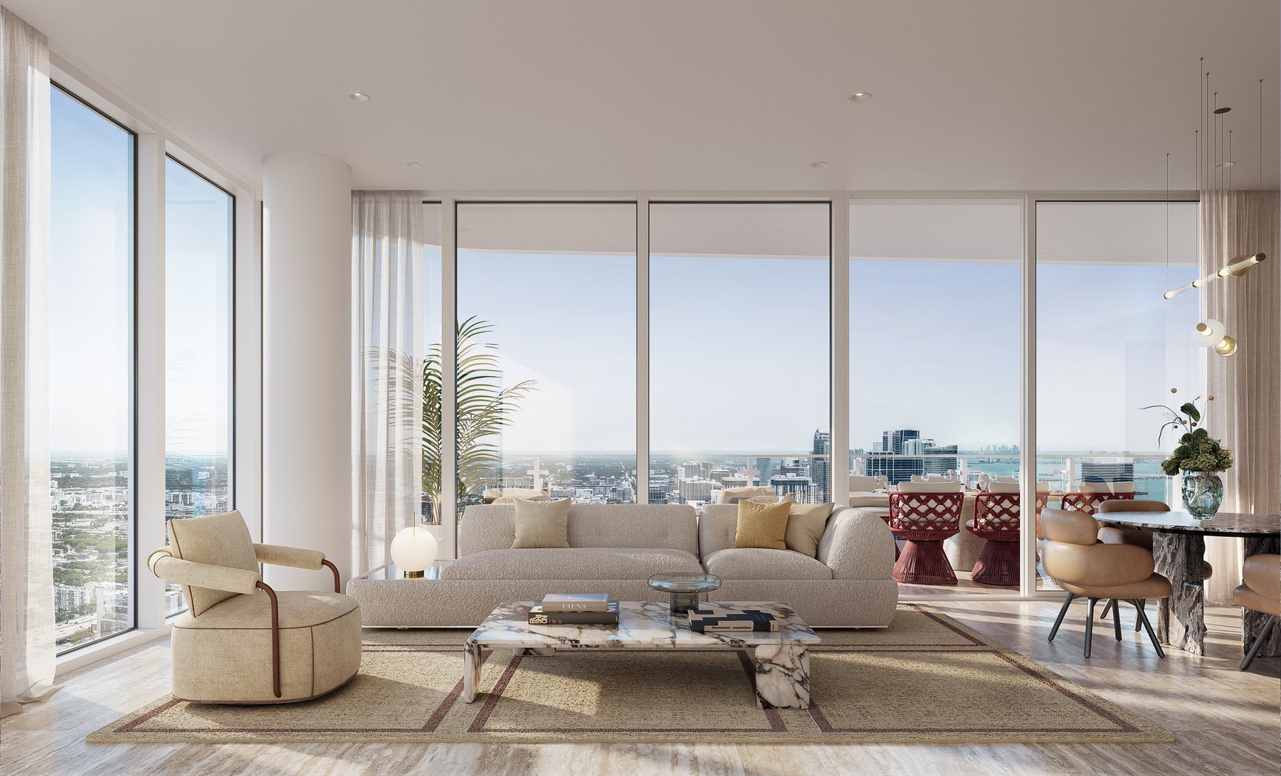 Developer rendering: One bedroom at Faena Residences Miami