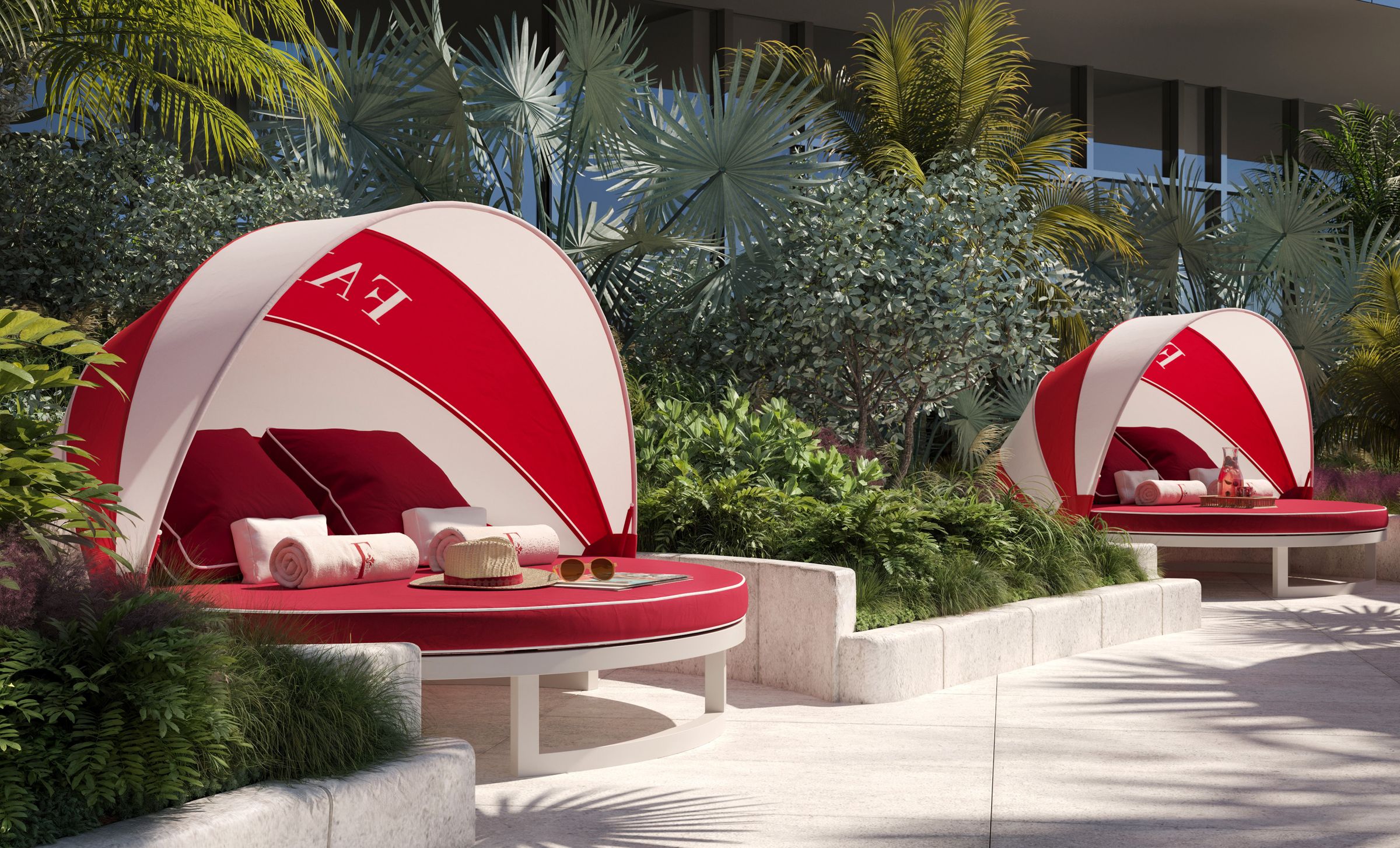 Developer rendering: Cabanas, Faena Residences Miami