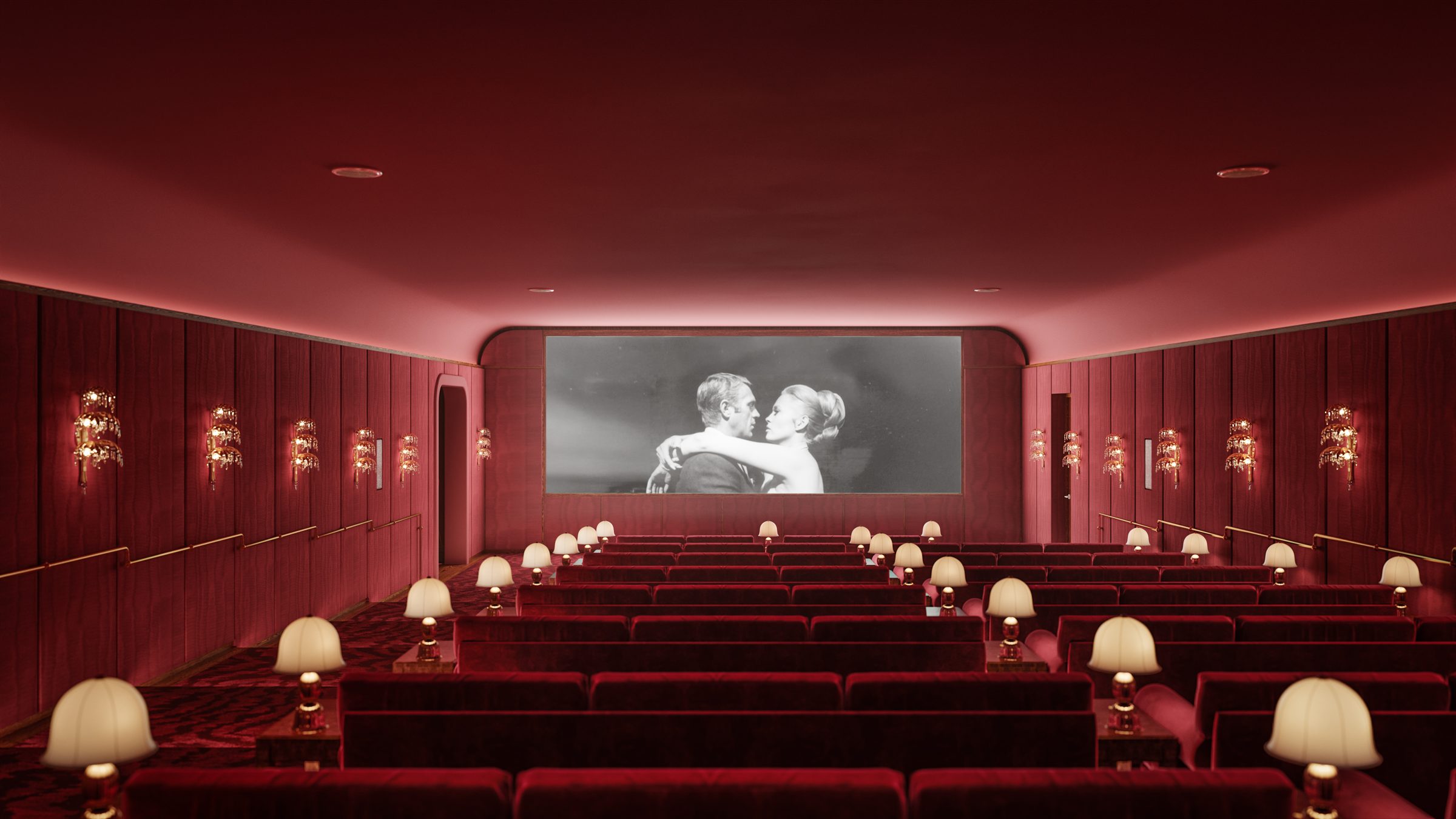 Developer rendering: Private theater, Faena Residences Miami