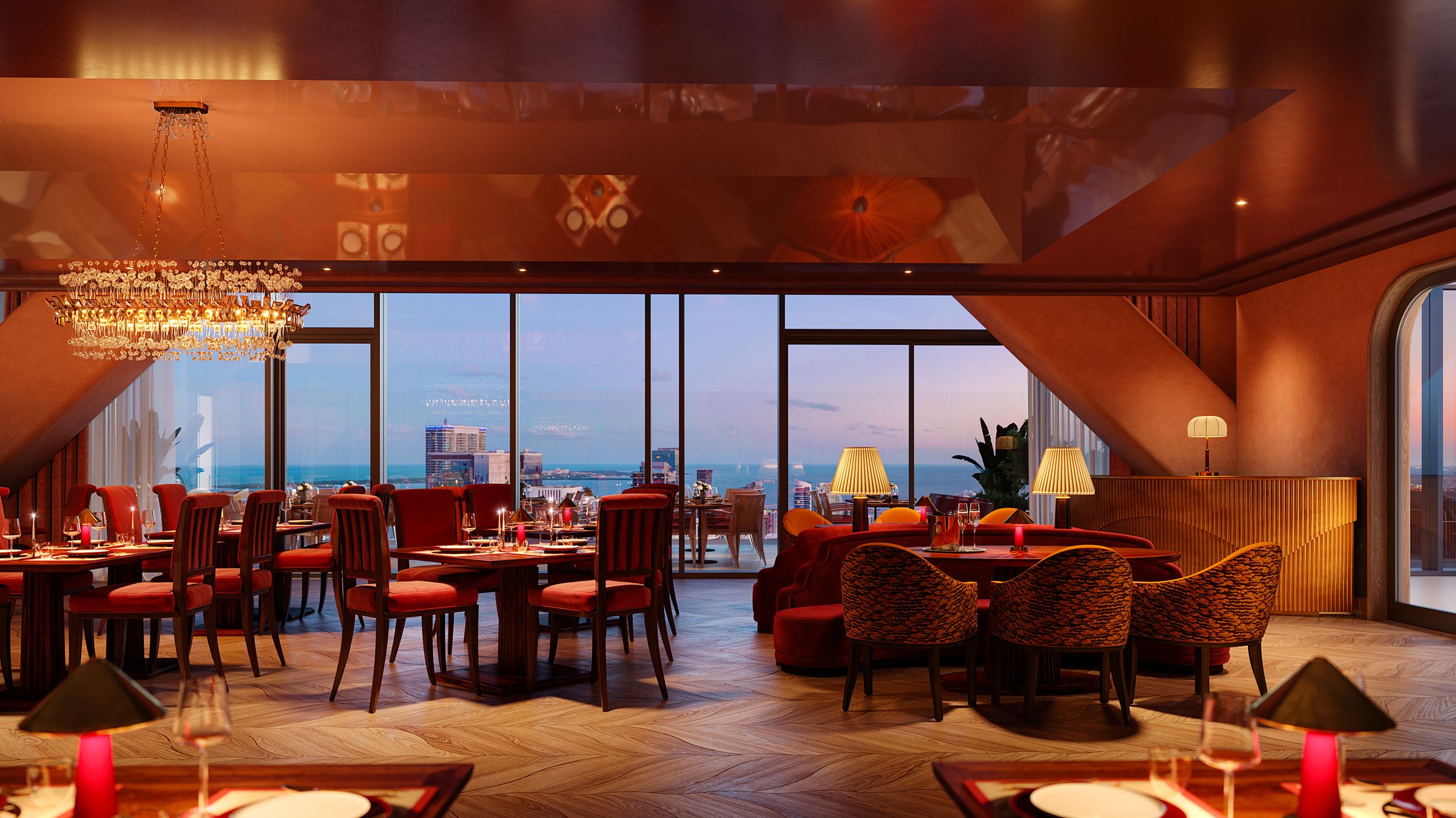 Developer rendering: The restaurant, Faena Residences Miami