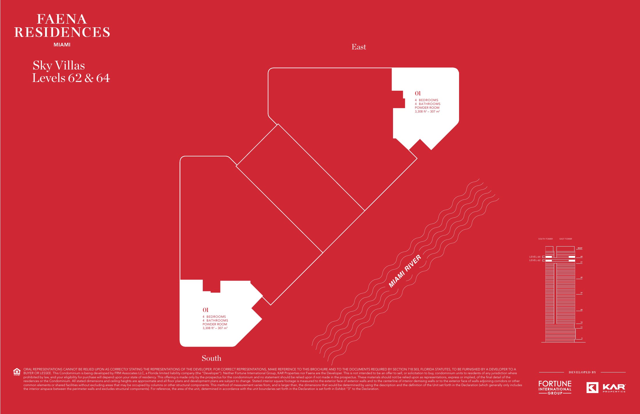 Developer keyplate, Sky Villas, Levels 62 & 64